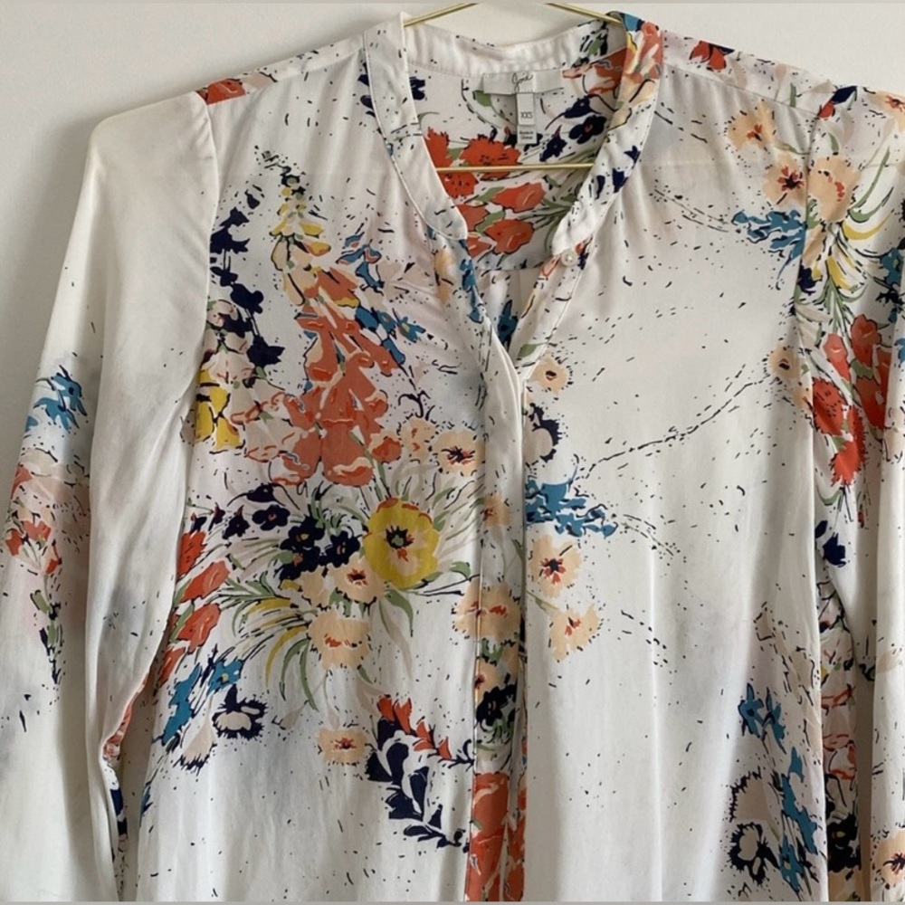 JOIE Silk Floral Blouse